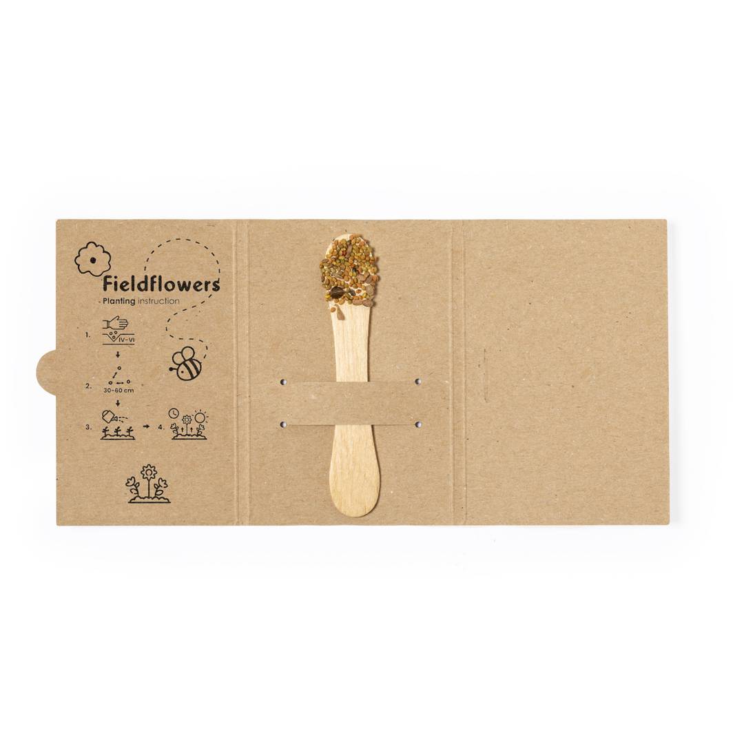 TARJETA DE CARTÓN RECICLADO CON SEMILLAS - Imagen 4