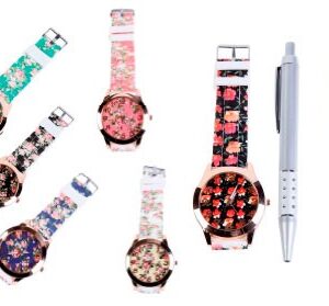 OFERTA! LOTE DE 500 RELOJES FLORAL EN CAJA DE REGALO