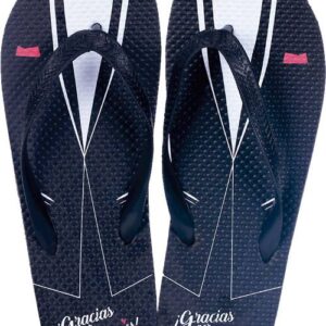 CHANCLAS NOVIO "GRACIAS POR ACOMPAÑARNOS"-Talla 42