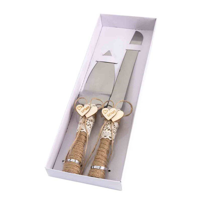 SET DE CUCHILLO Y PALA KRAFT BODA - Imagen 3