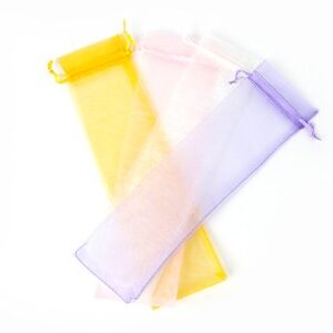 BOLSA DE ORGANZA ABANICOS 7 X 30 LILA