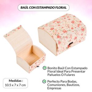 LOTE 200 BAÚLES ESTAMPADOS FLORAL
