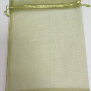 LOTE 9 BOLSAS DE ORGANZA EN COLOR VERDE